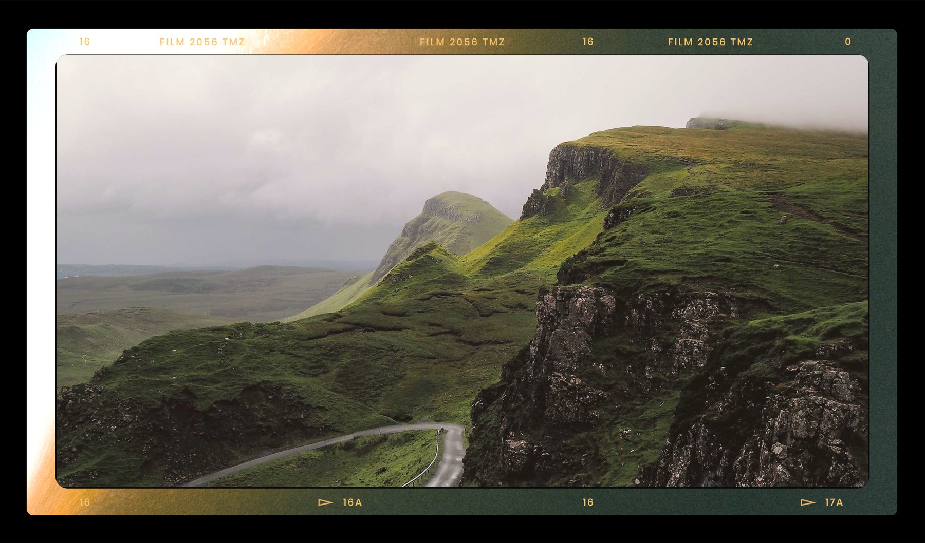 Landscape in a wide 35mm filmstrip